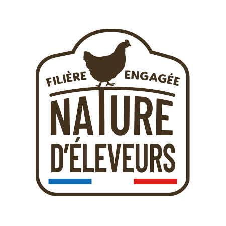 Nature d'éleveurs en marrons surmonté d"un dessin de poulet